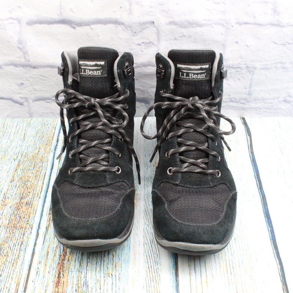 LL BEAN Men's Black Waterproof Hiking Trail Tek 2.5 Nylon Suede Boots Size 7 M - Picture 5 of 9